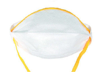 折り畳み式FFP1防塵マスクの独特な締める物の設計耐久の黄色い色の革紐 サプライヤー