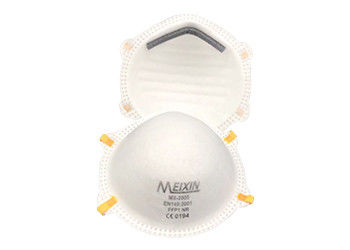 白い色FFP1の防塵マスク、アルミニウム鼻クリップが付いている塵の保護マスク サプライヤー