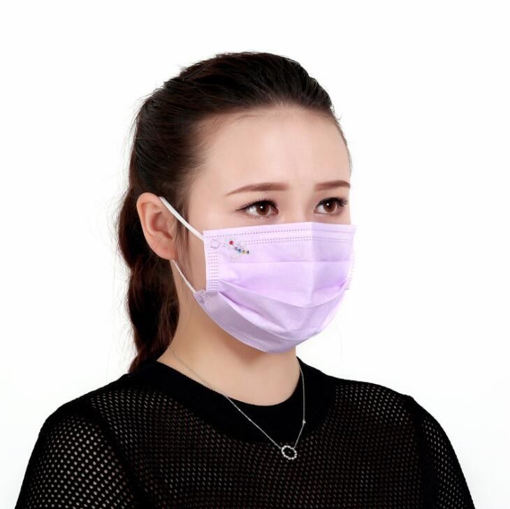 ピンク色の使い捨て可能な耳のループ マスクの反塵表面保護のための65のGsm サプライヤー
